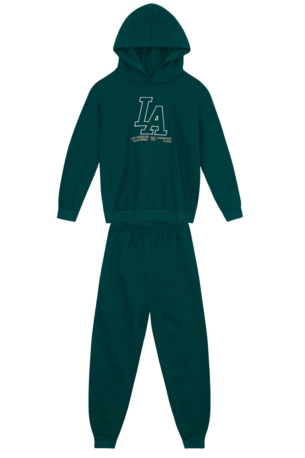 Conjunto infantil menino em moletom com bordado Brandili