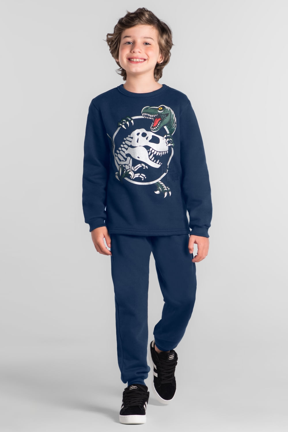 Conjunto infantil menino de dinossauro Brandili