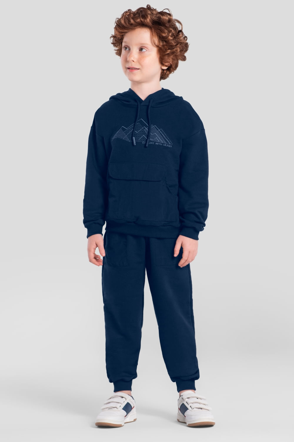 Conjunto infantil menino em moletinho Mundi