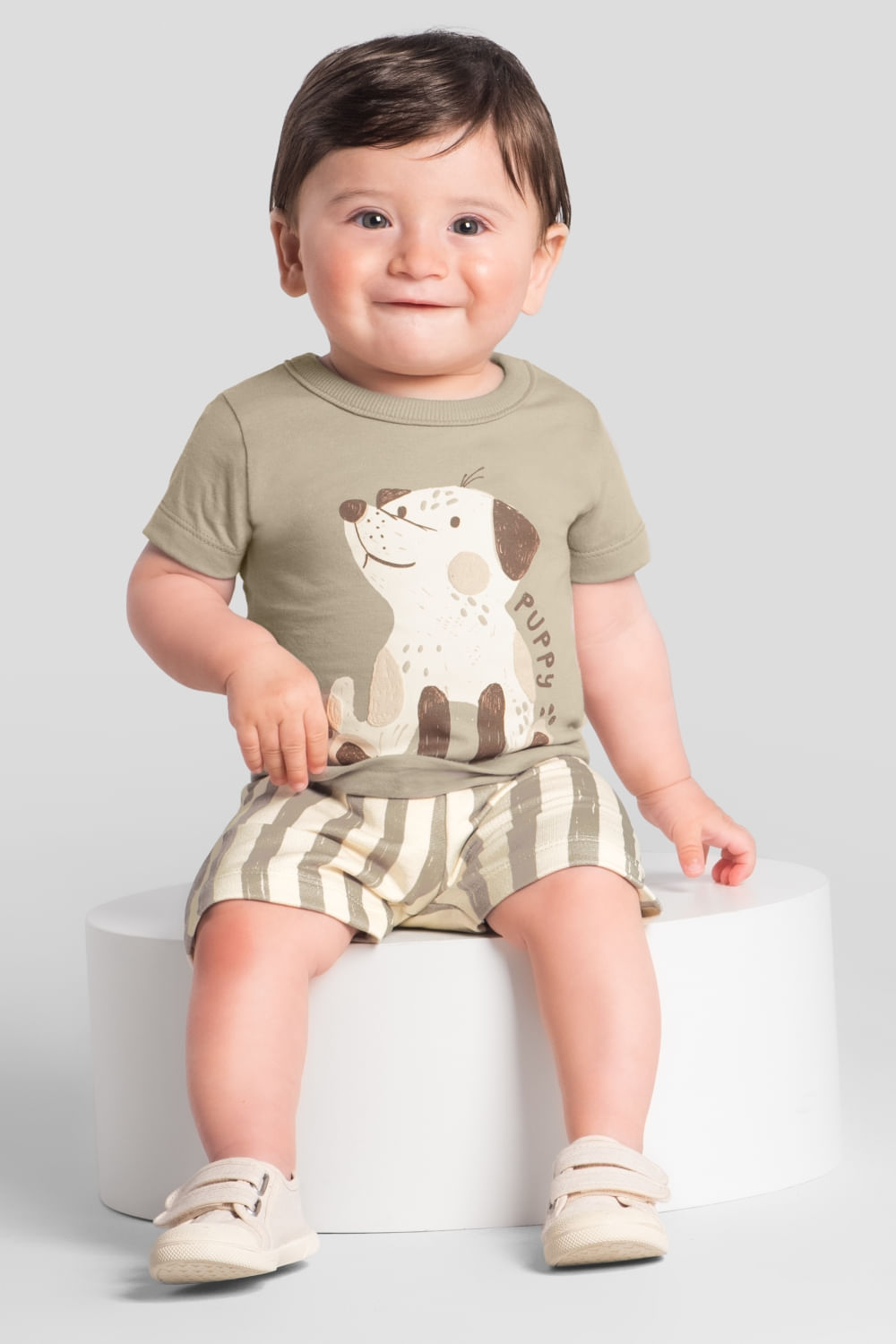 Conjunto bebê menino de cachorrinho Brandili Baby