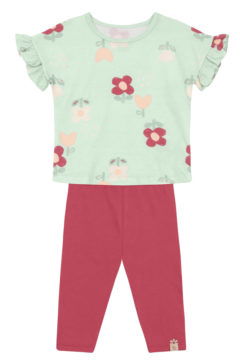 Conjunto bebê menina de flores Brandili Baby