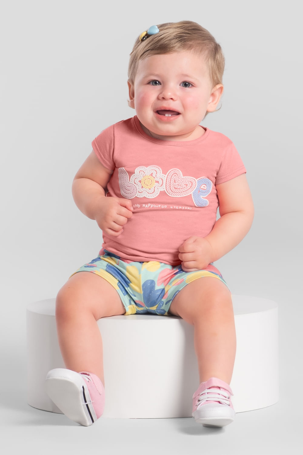 Conjunto bebê menina floral Brandili Baby