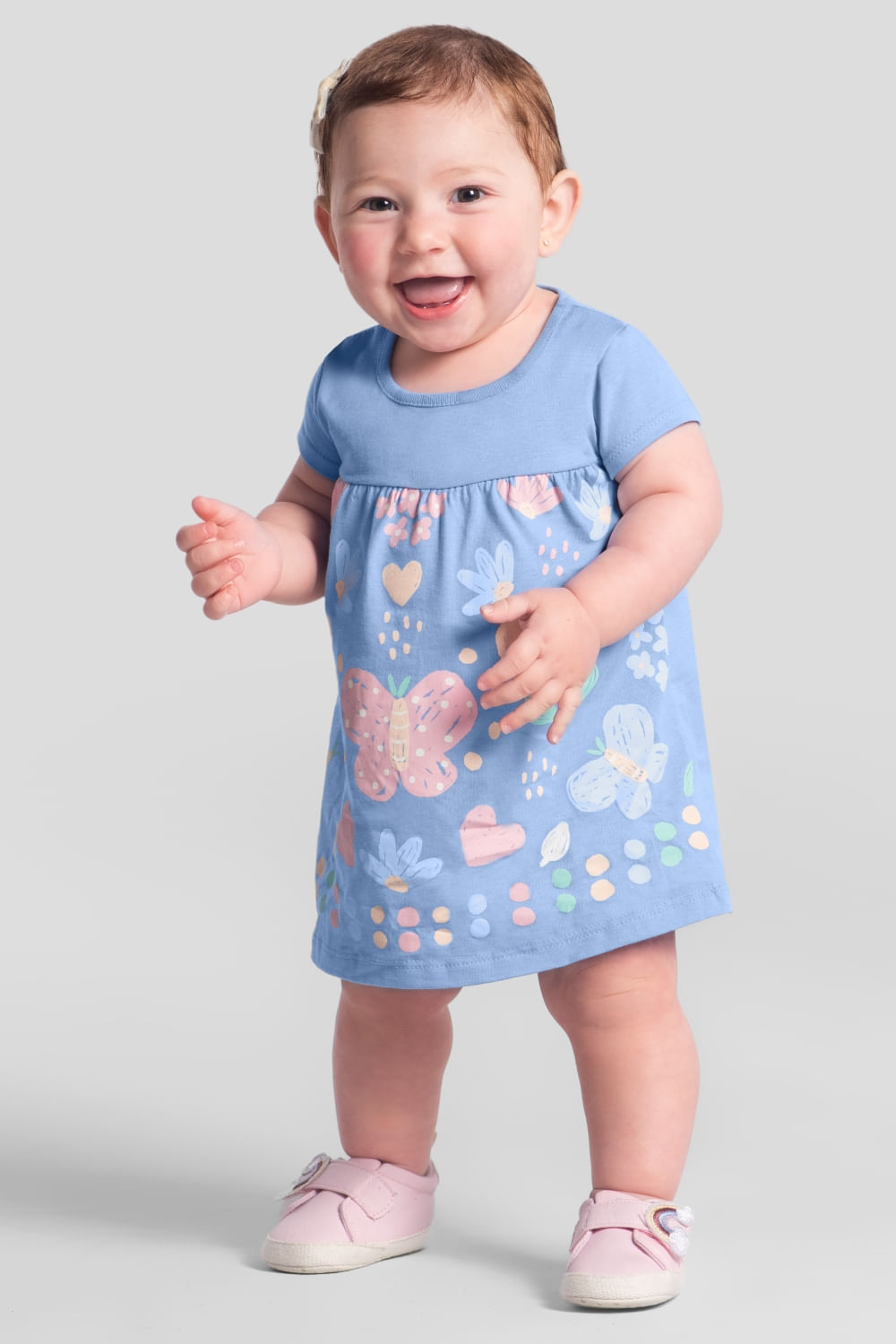 Vestido bebê menina de borboleta Brandili Baby