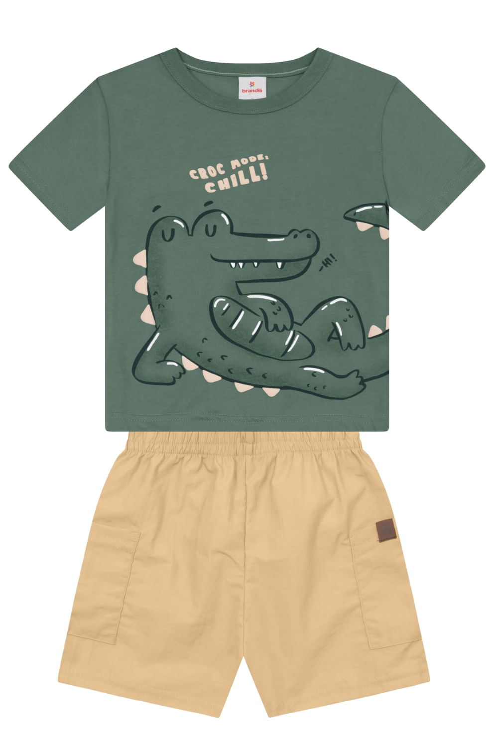 Conjunto infantil menino de jacaré Brandili