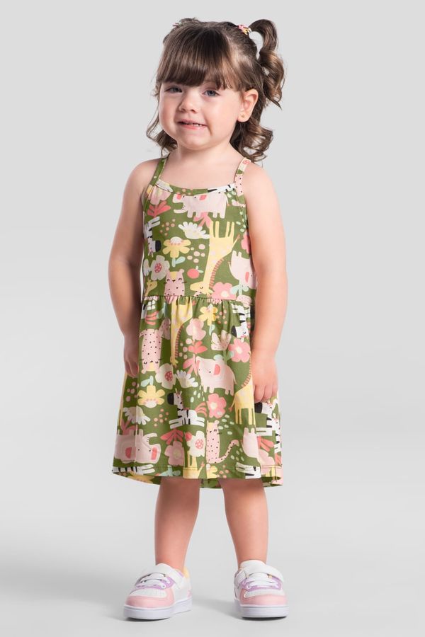 Vestido infantil menina de animais Brandili - 8