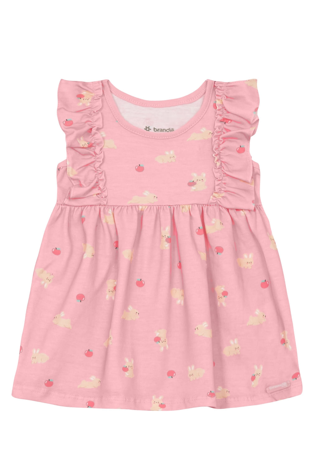 Vestido bebê menina de coelhinhos Brandili Baby