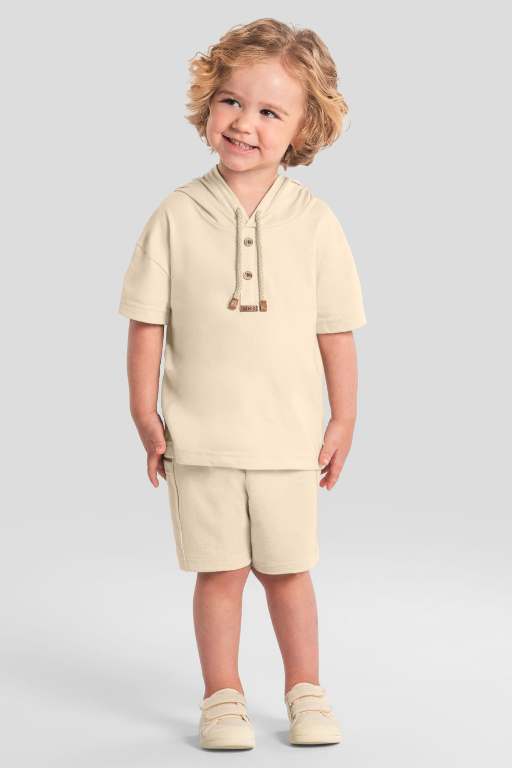 Conjunto infantil menino com capuz Mundi