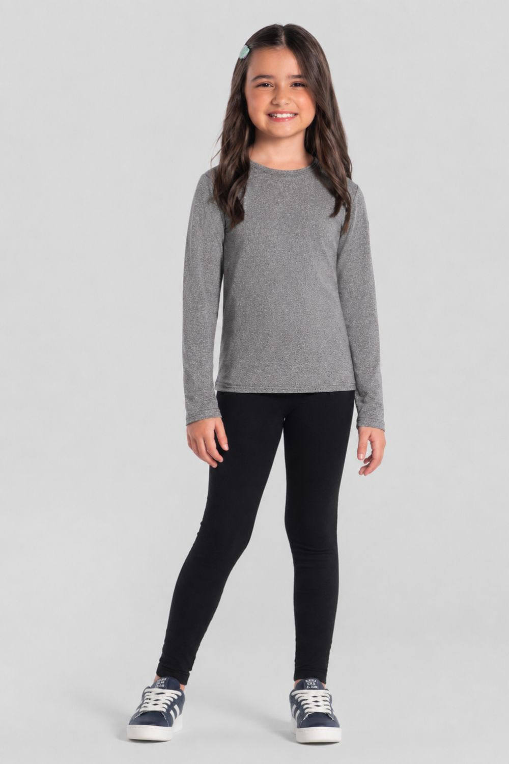 Camiseta infantil unissex térmica leve Brandili