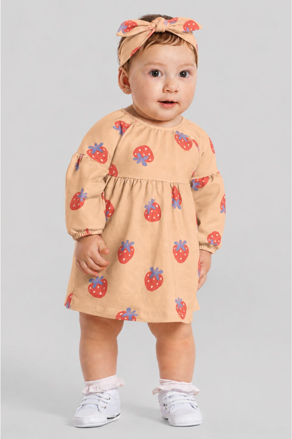 Vestido bebê menina em cotton Brandili Baby