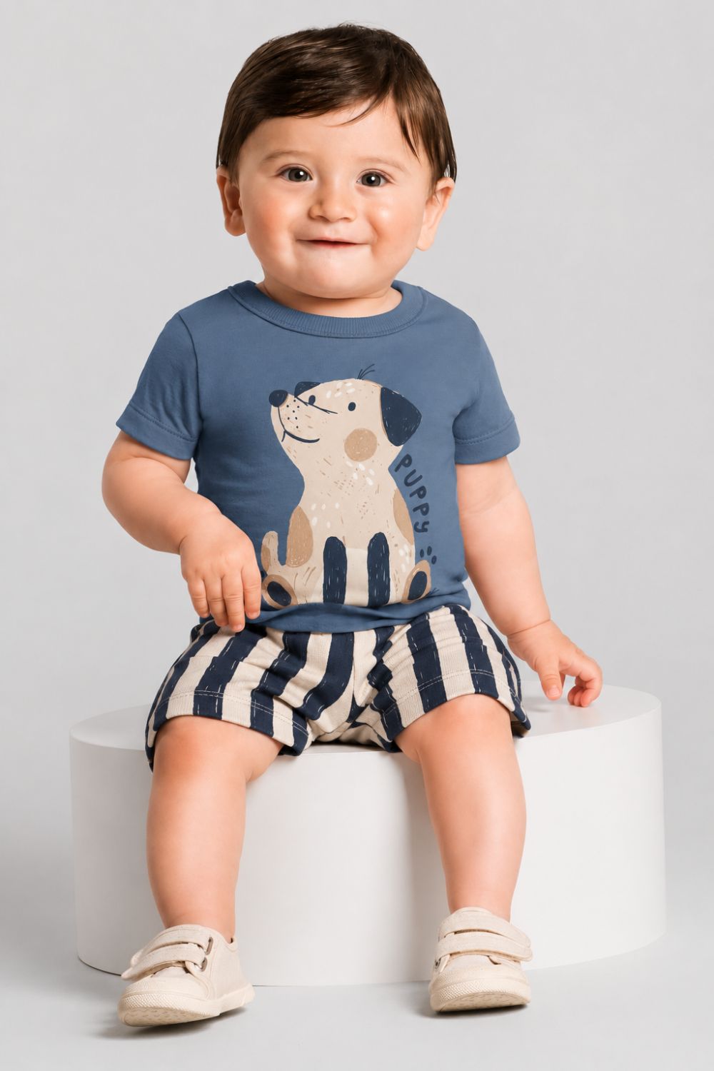 Conjunto bebê menino de cachorrinho Brandili Baby